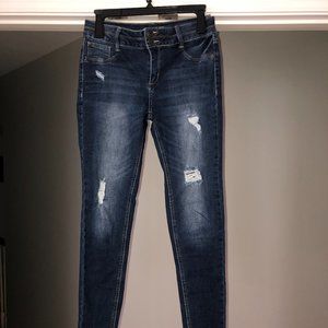 Girls Distressed Mid-Rise Jean Legging